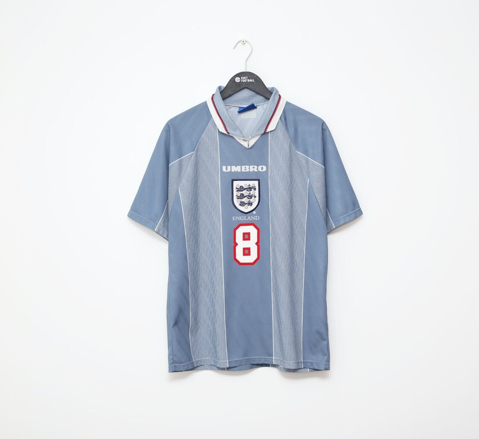 1996/97 GASCOIGNE #8 England Vintage Umbro Away Football