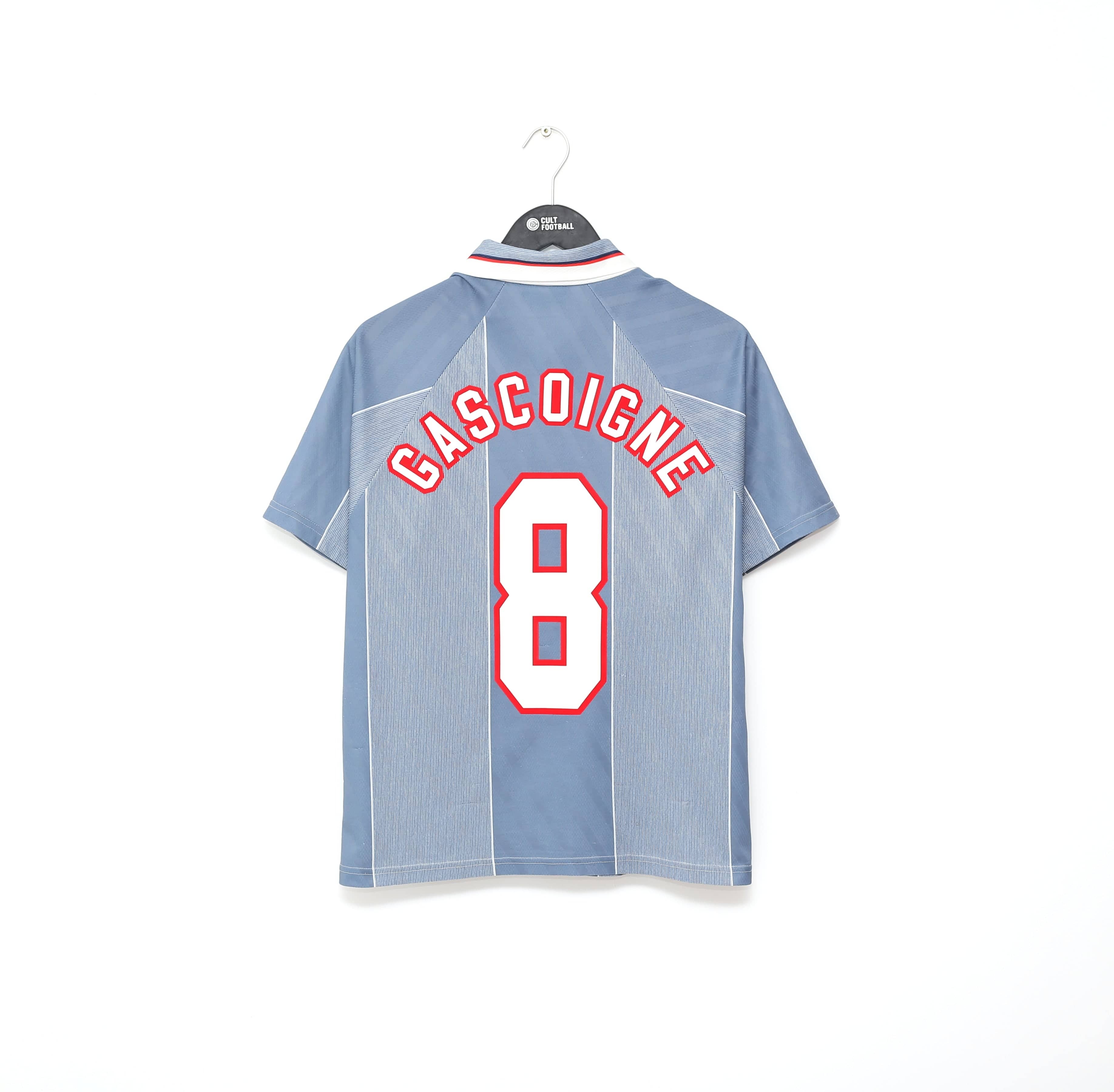 1996/97 GASCOIGNE #8 England Vintage Umbro Away Football