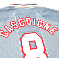 1996/97 GASCOIGNE #8 England Vintage Umbro Away Football Shirt (S/M) Euro 96