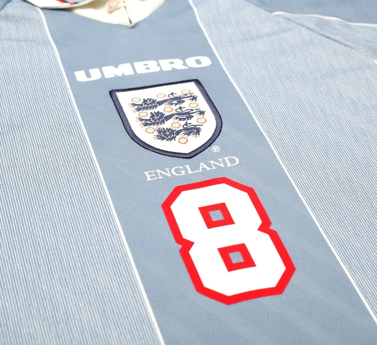 1996/97 GASCOIGNE #8 England Vintage Umbro Away Football Shirt (S/M) Euro 96