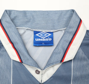 1996/97 GASCOIGNE #8 England Vintage Umbro Away Football Shirt (XL) Euro 96