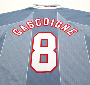 1996/97 GASCOIGNE #8 England Vintage Umbro Away Football Shirt (XL) Euro 96