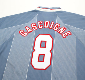 1996/97 GASCOIGNE #8 England Vintage Umbro Away Football Shirt (XL) Euro 96