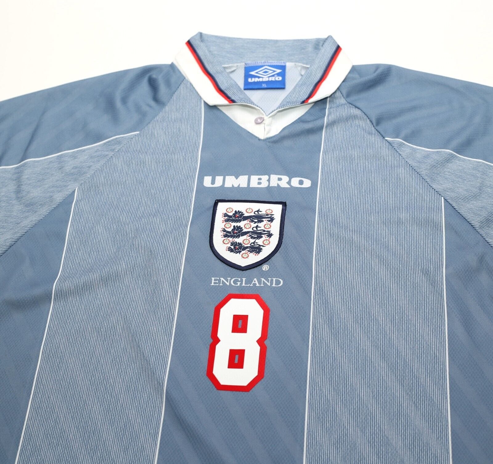 1996/97 GASCOIGNE #8 England Vintage Umbro Away Football