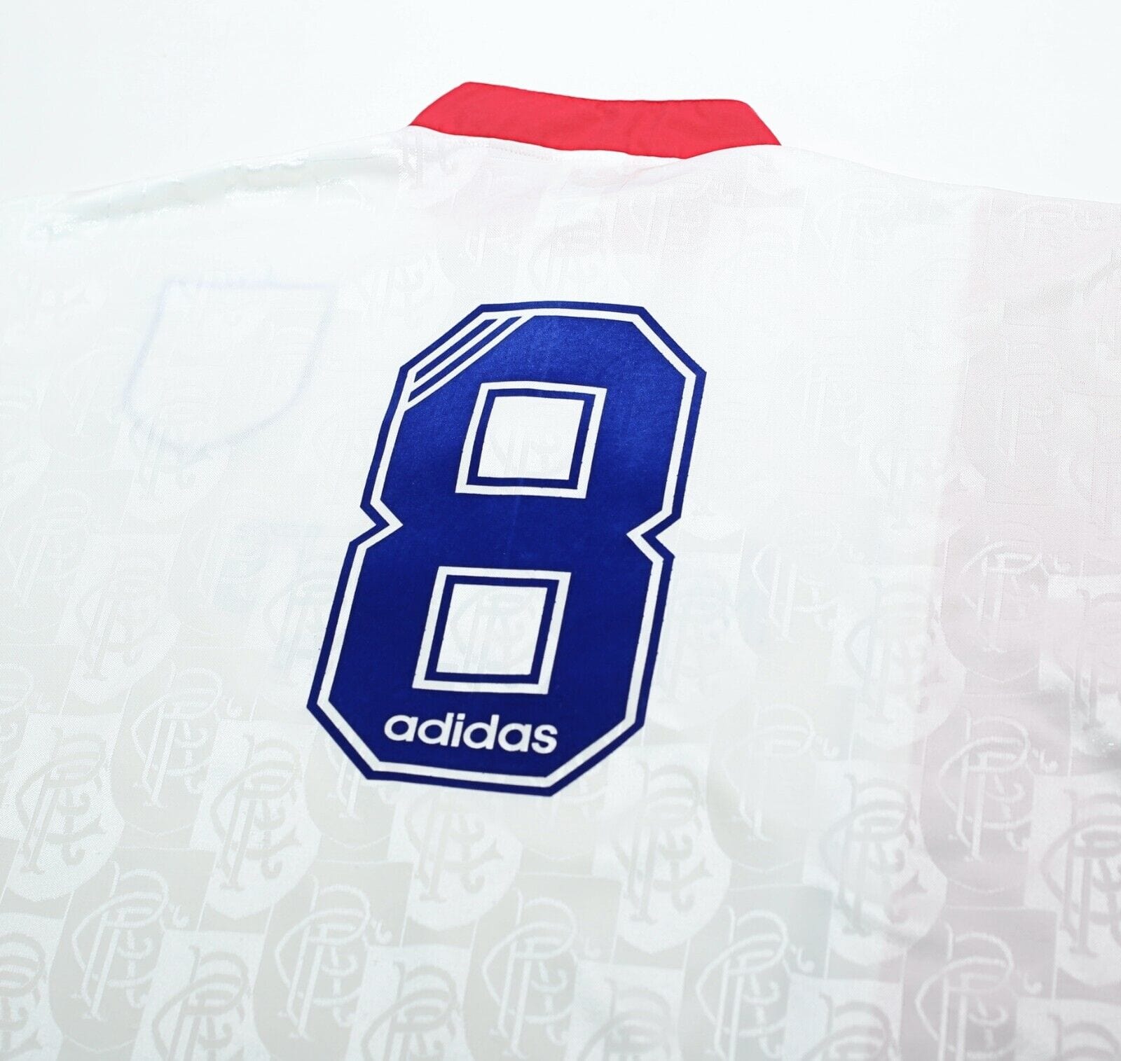 1996/97 GASCOIGNE #8 Rangers Vintage adidas Away Football Shirt Jersey (XXL)