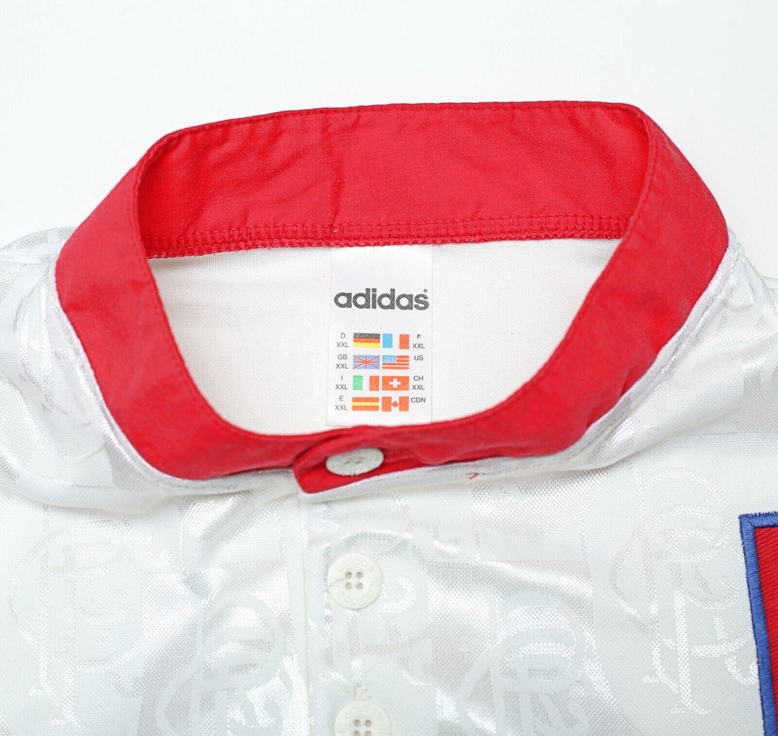 1996/97 GASCOIGNE #8 Rangers Vintage adidas Away Football Shirt Jersey (XXL)