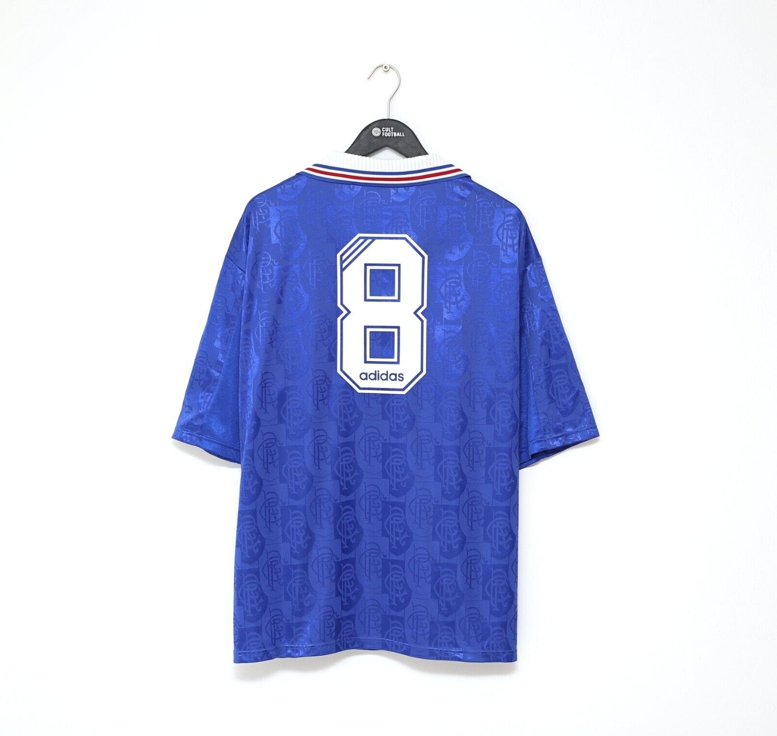 1996 97 GASCOIGNE 8 Rangers Vintage adidas Home Football Shirt Jersey Football Shirt Collective