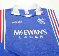 1996/97 GASCOIGNE #8 Rangers Vintage adidas Home Football Shirt Jersey (XXL)