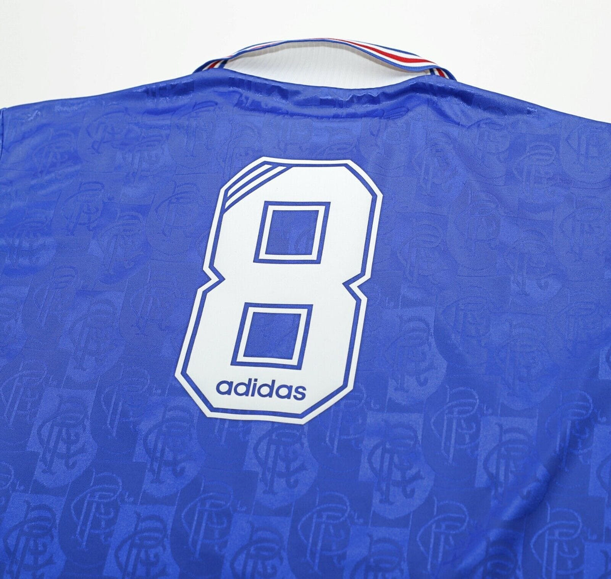 1996/97 GASCOIGNE #8 Rangers Vintage adidas Home Football Shirt Jersey (XXL)