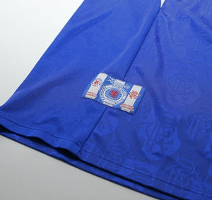 1996/97 GASCOIGNE #8 Rangers Vintage adidas Home Football Shirt Jersey (XXL)