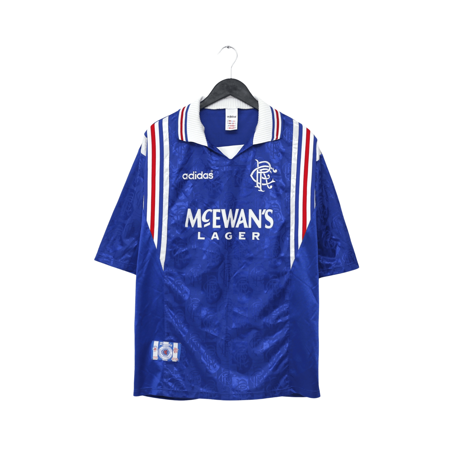 1996/97 Gascoigne #8 Rangers Vintage adidas Home Football Shirt (XL)