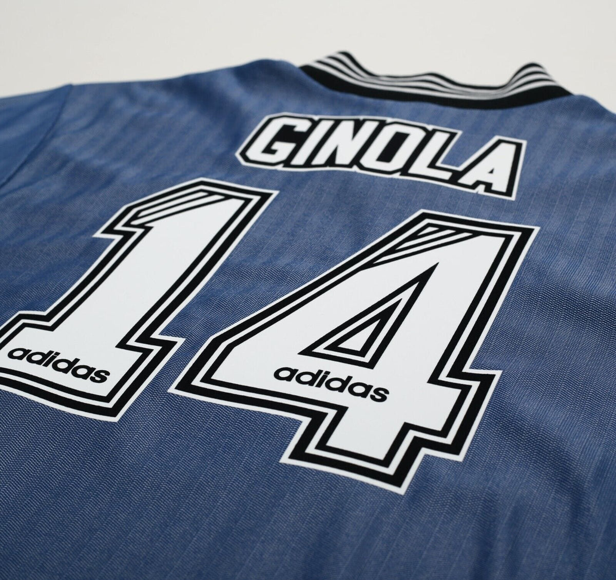 1996/97 GINOLA #14 Newcastle United Vintage adidas Away Football Shirt (L/XL)