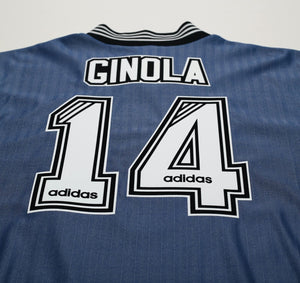 1996/97 GINOLA #14 Newcastle United Vintage adidas Away Football Shirt (L/XL)