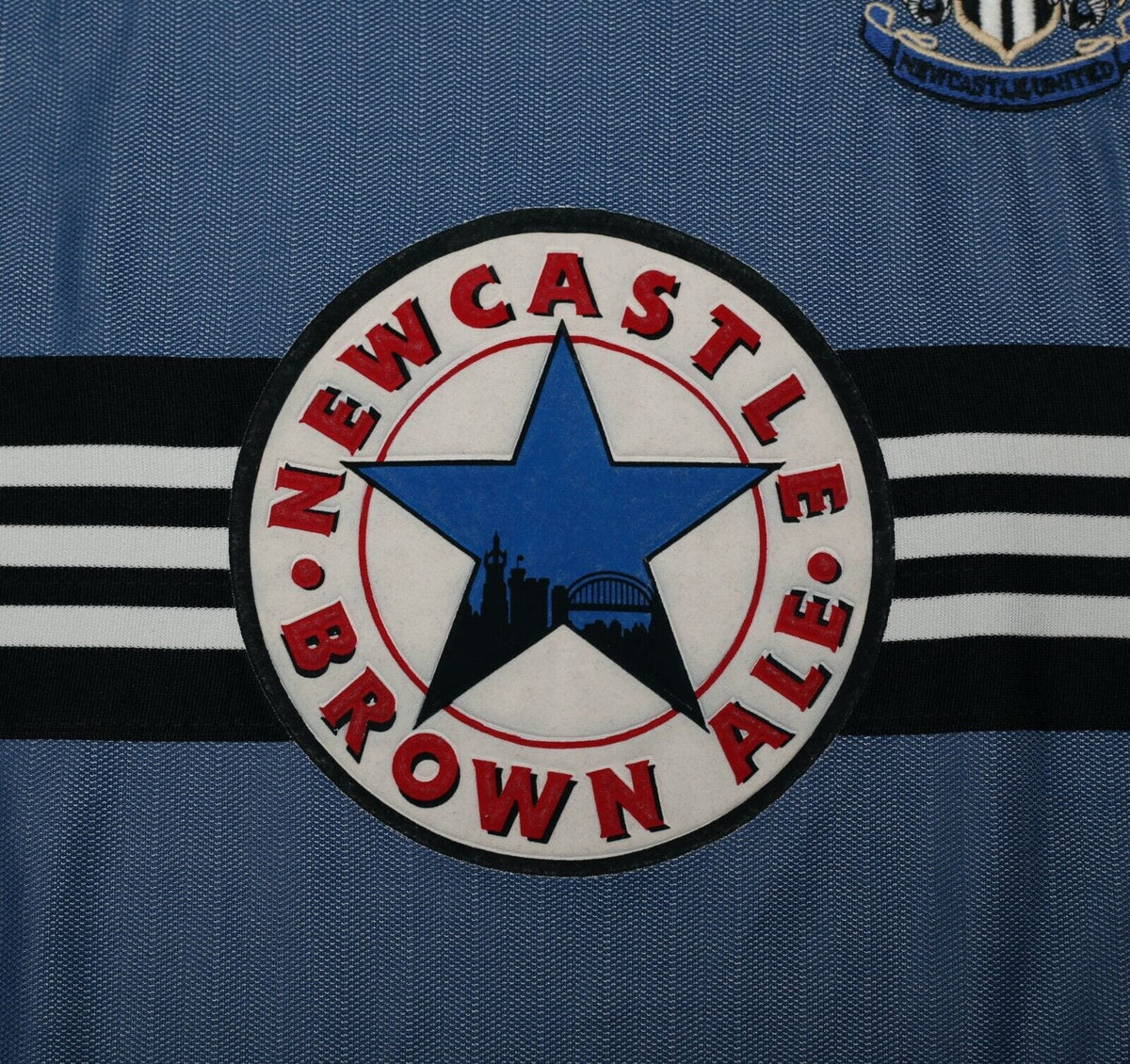 1996/97 GINOLA #14 Newcastle United Vintage adidas Away Football Shirt (L/XL)