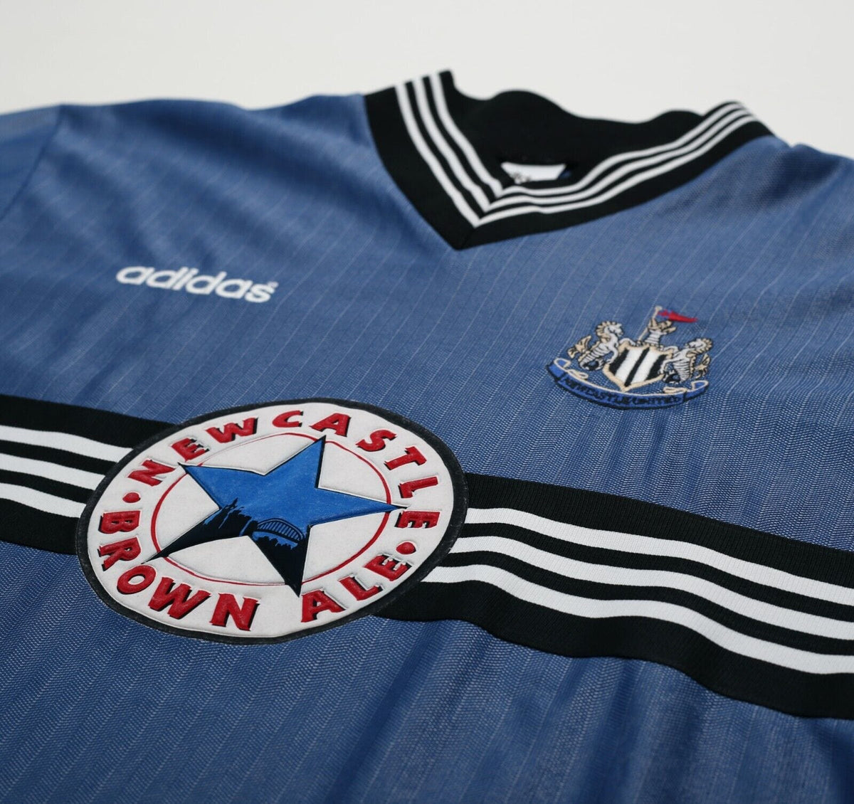 1996/97 GINOLA #14 Newcastle United Vintage adidas Away Football Shirt (L/XL)
