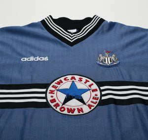 1996/97 GINOLA #14 Newcastle United Vintage adidas Away Football Shirt (L/XL)