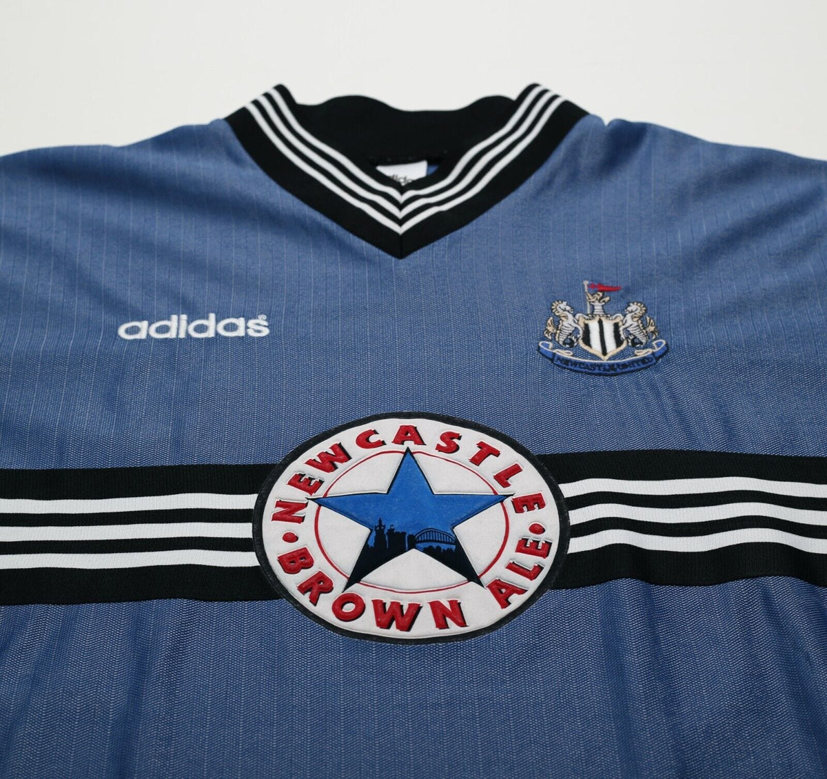 1996/97 GINOLA #14 Newcastle United Vintage adidas Away Football Shirt (L/XL)
