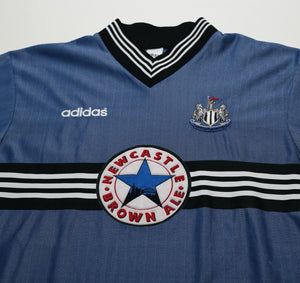 1996/97 GINOLA #14 Newcastle United Vintage adidas Away Football Shirt (L/XL)