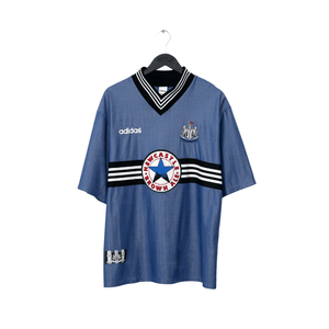 1996/97 GINOLA #14 Newcastle United Vintage adidas Away Football Shirt (L/XL)