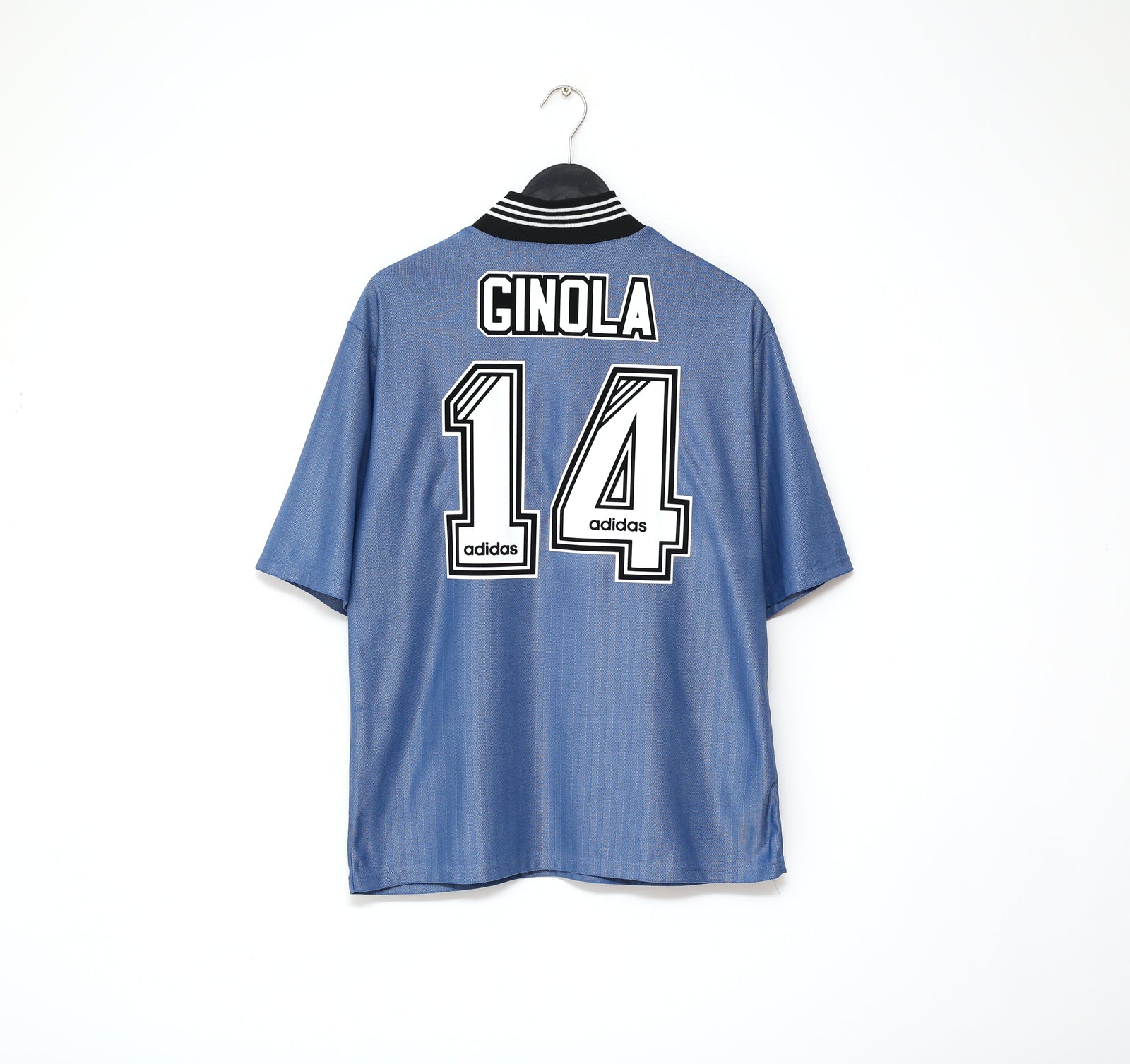 1996/97 GINOLA #14 Newcastle United Vintage adidas Away Football Shirt (M/L)