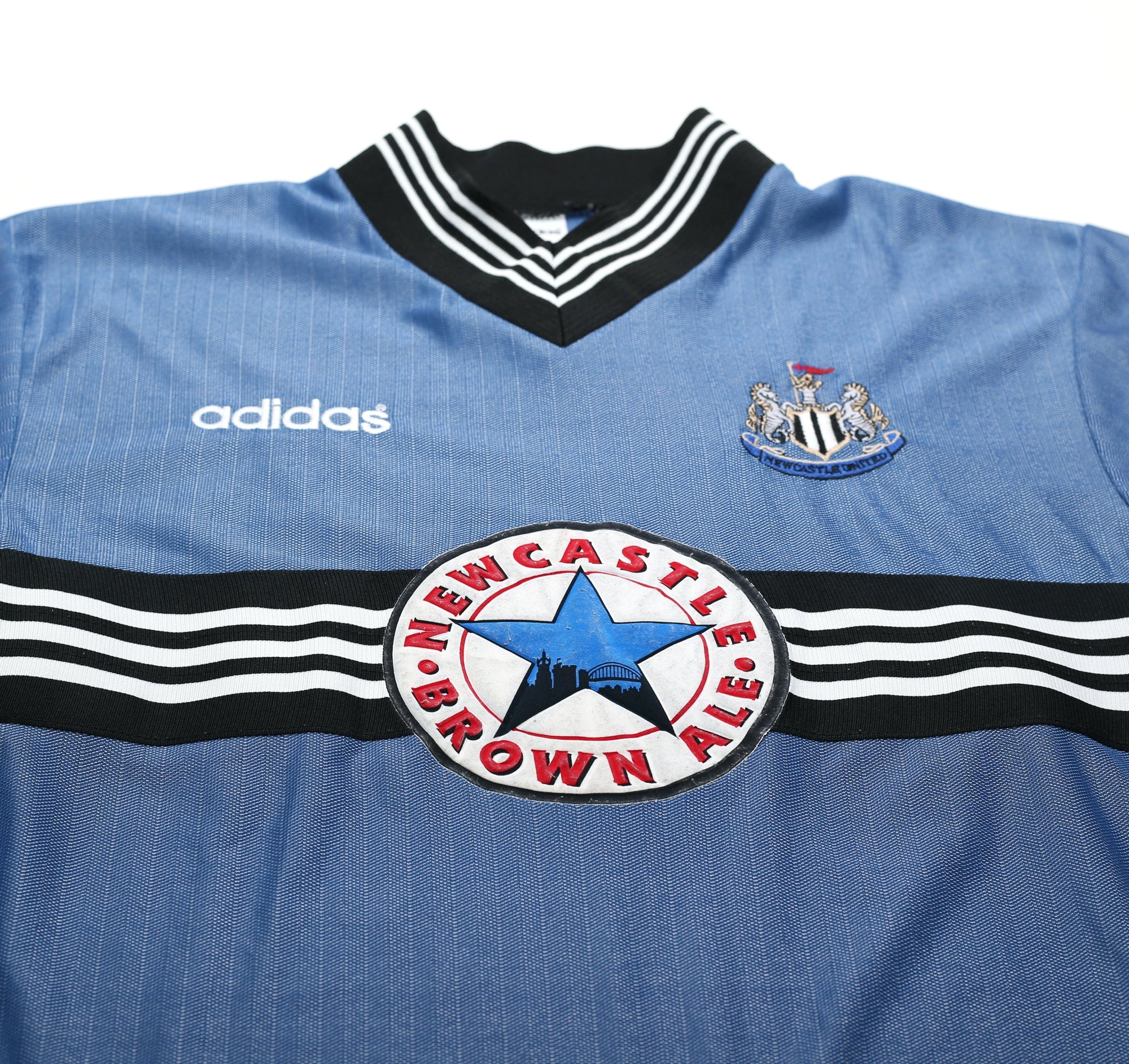 1996/97 GINOLA #14 Newcastle United Vintage adidas Away Football Shirt (M/L)