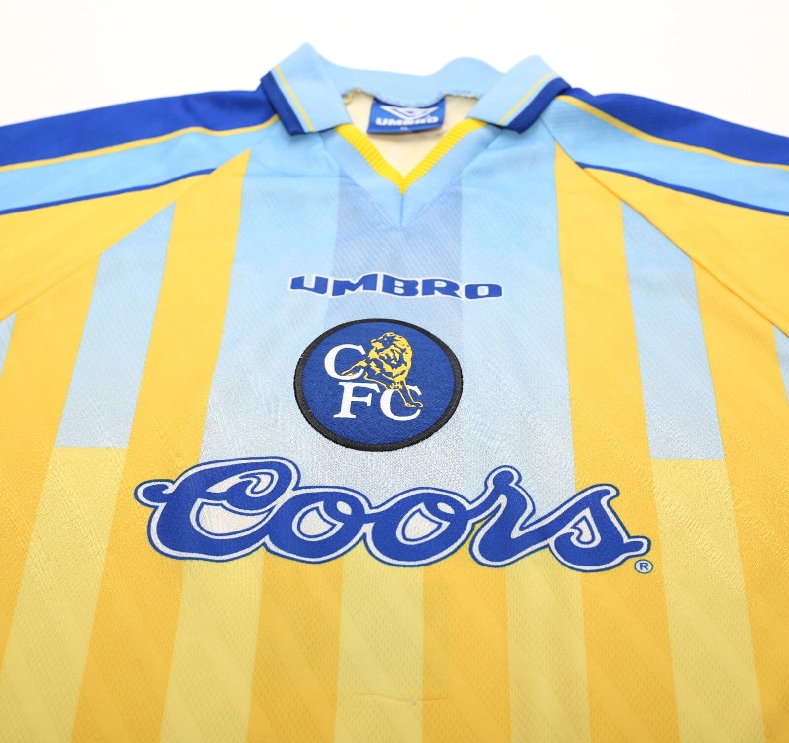 1996/97 GULLIT #4 Chelsea Vintage Umbro Away Football Shirt (XL)