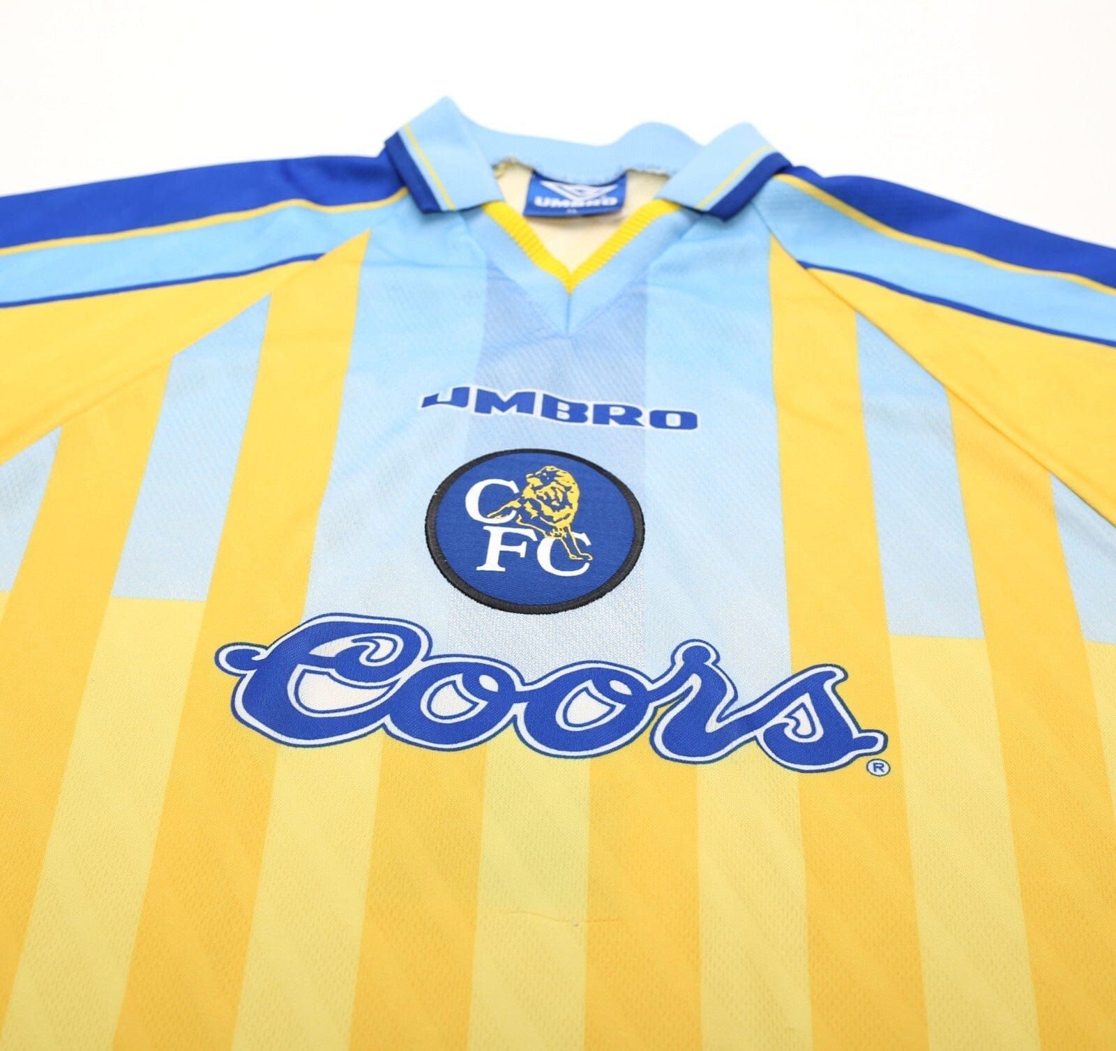 1996/97 GULLIT #4 Chelsea Vintage Umbro Away Football Shirt (XL)