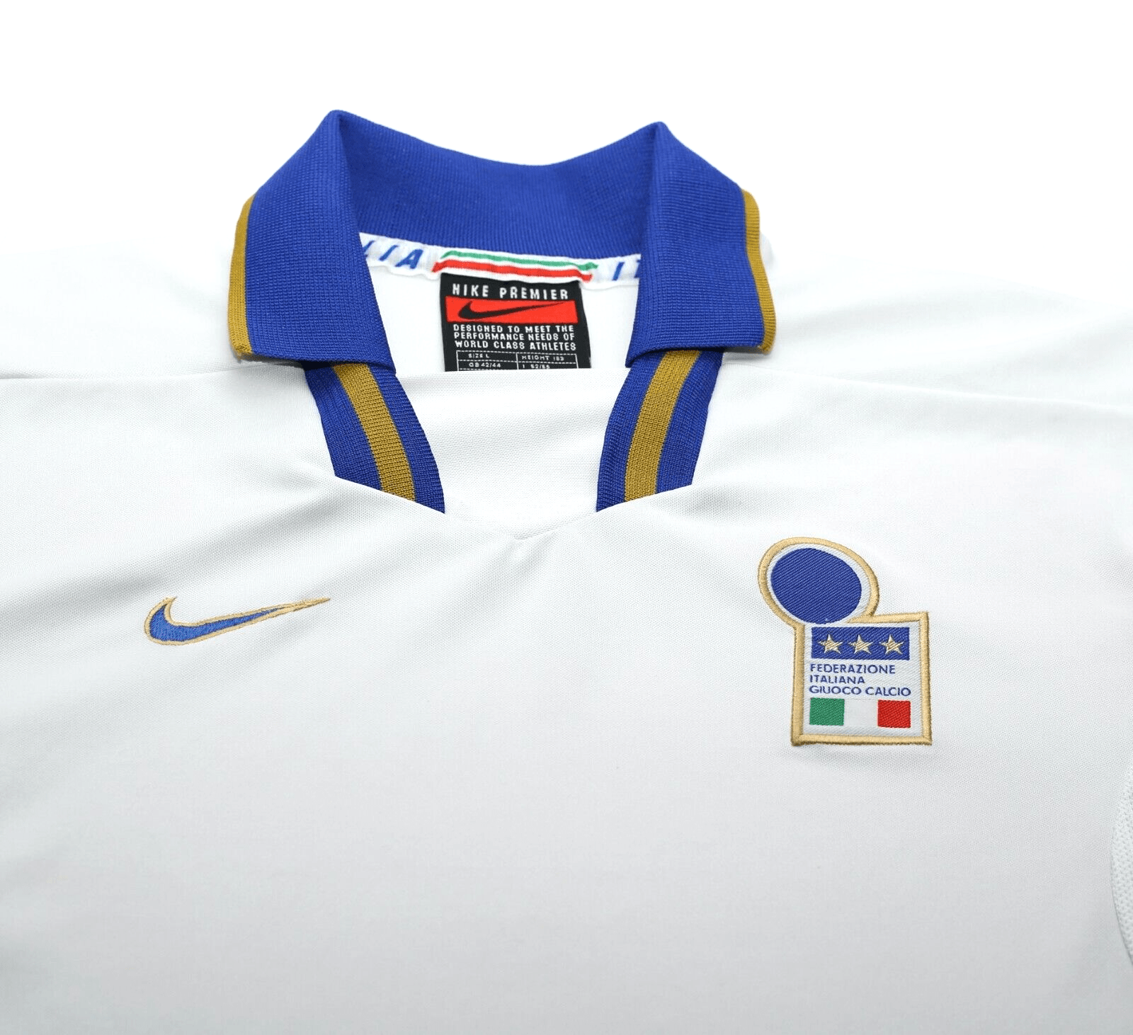 1996/97 ITALY Vintage Nike Away Football Shirt Jersey (M/L) EURO 96