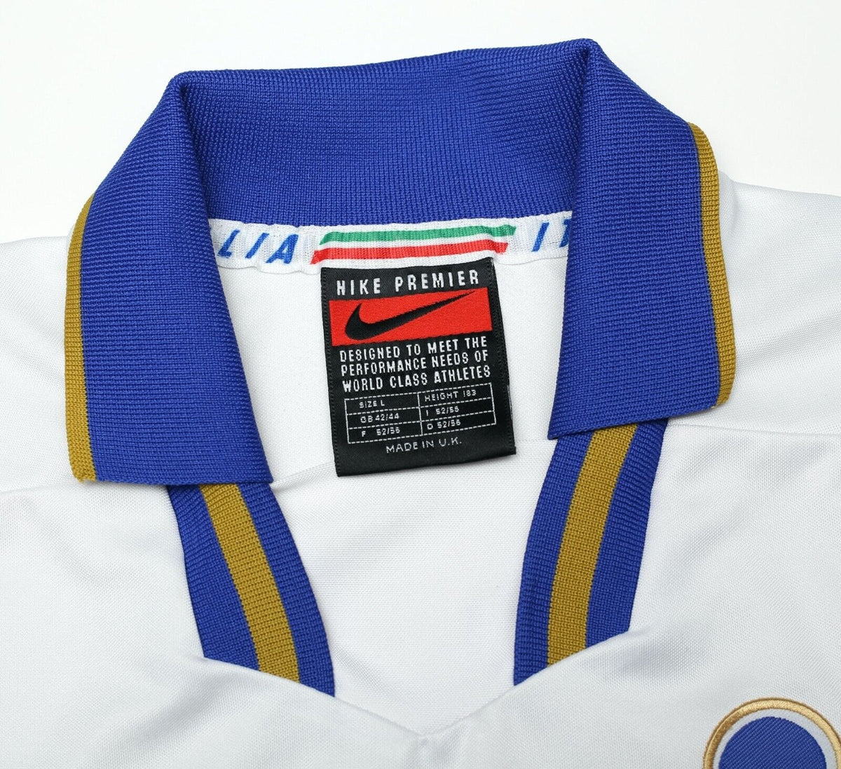 1996/97 ITALY Vintage Nike Away Football Shirt Jersey (M/L) EURO 96