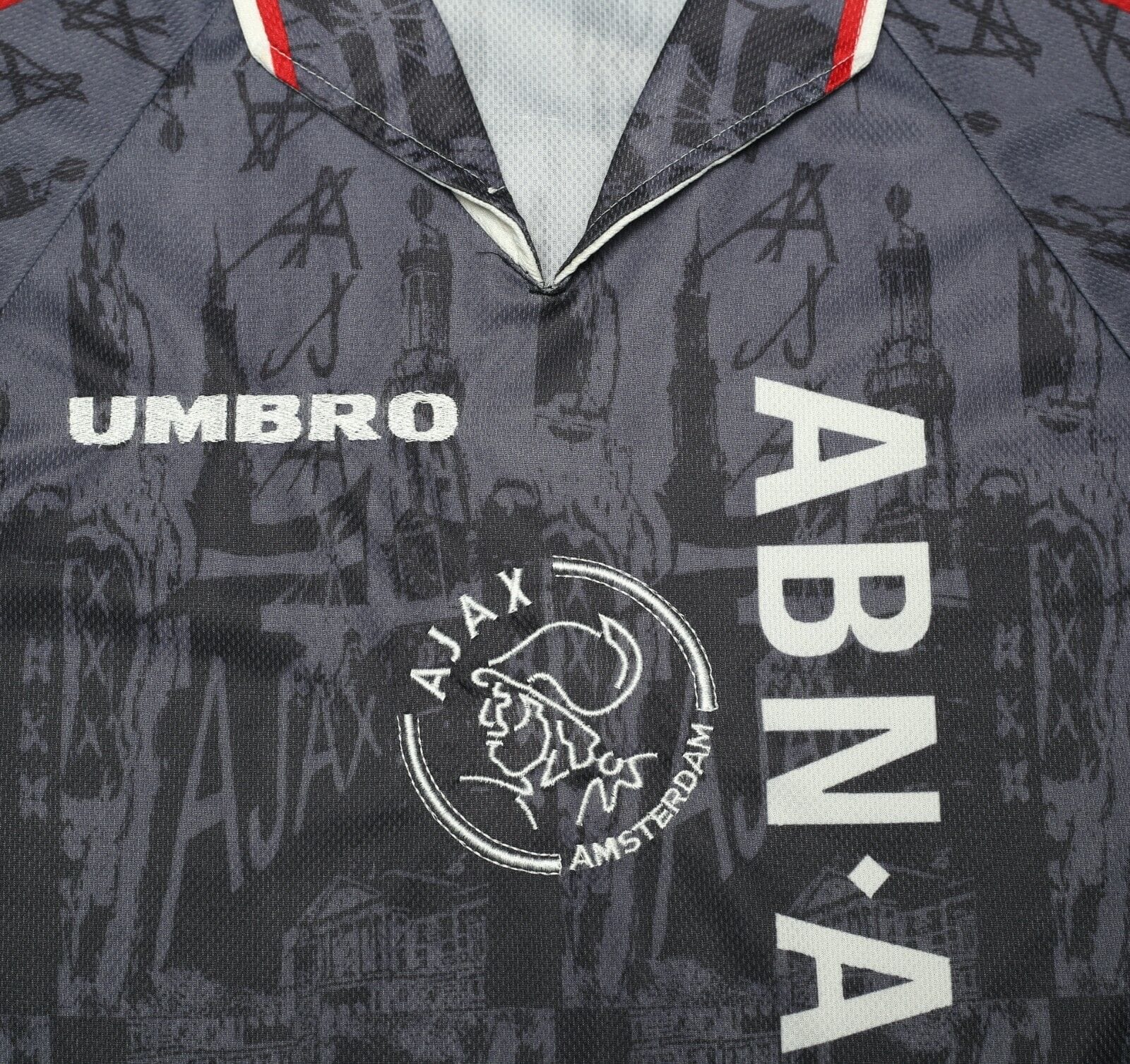 1996/97 KLUIVERT #9 Ajax Vintage Umbro Away Football Shirt Jersey