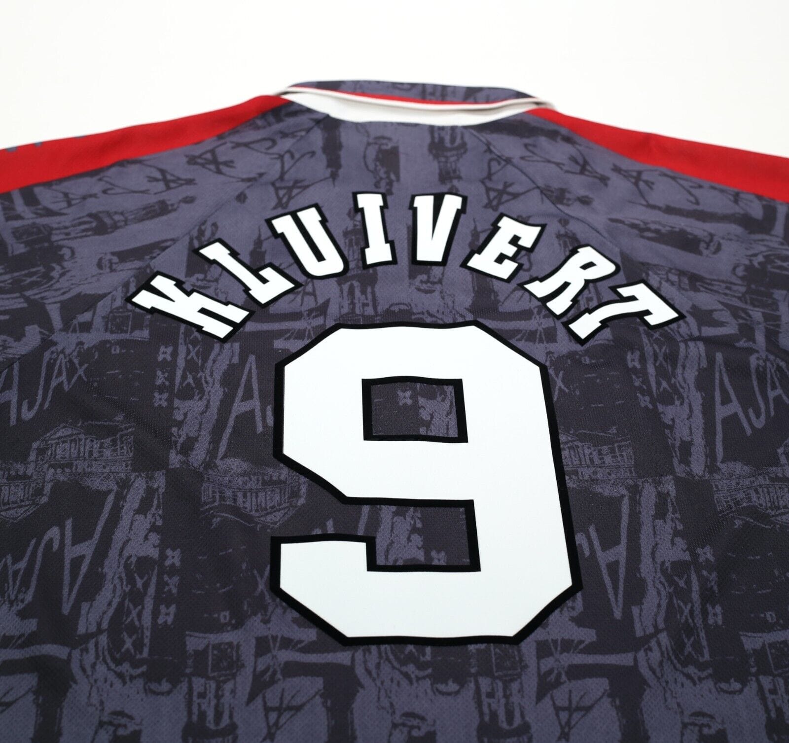 1996/97 KLUIVERT #9 Ajax Vintage Umbro Away Football Shirt Jersey