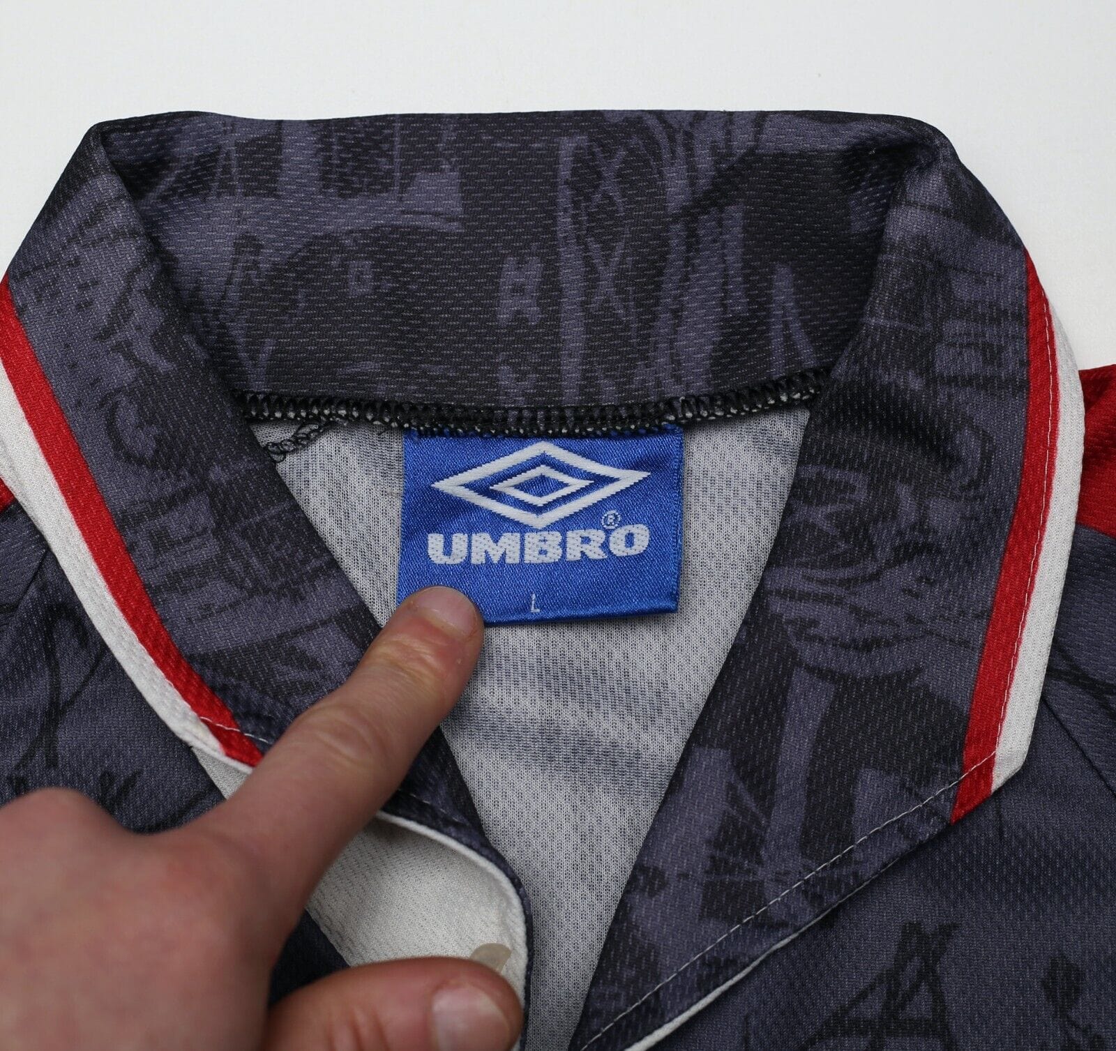 1996/97 KLUIVERT #9 Ajax Vintage Umbro Away Football Shirt Jersey (L)