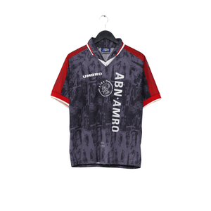 1996/97 Kluivert #9 Ajax Vintage Umbro Away Football Shirt (M)