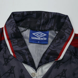 1996/97 Kluivert #9 Ajax Vintage Umbro Away Football Shirt (M)