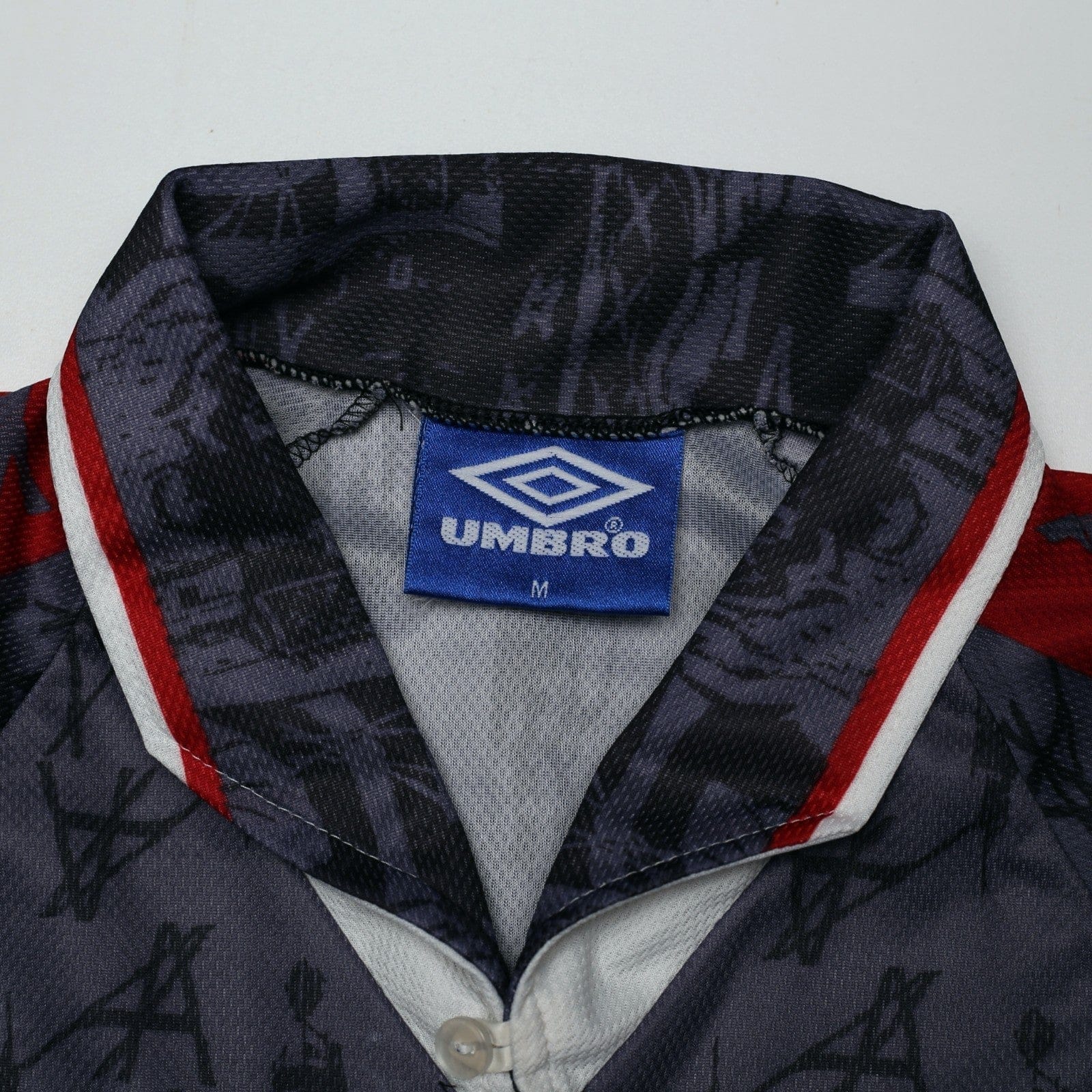 1996/97 Kluivert #9 Ajax Vintage Umbro Away Football Shirt (M)