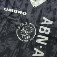 1996/97 Kluivert #9 Ajax Vintage Umbro Away Football Shirt (M)