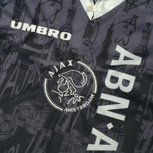 1996/97 Kluivert #9 Ajax Vintage Umbro Away Football Shirt (M)