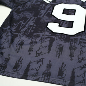 1996/97 Kluivert #9 Ajax Vintage Umbro Away Football Shirt (M)