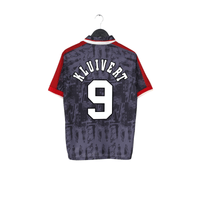 1996/97 Kluivert #9 Ajax Vintage Umbro Away Football Shirt (M)