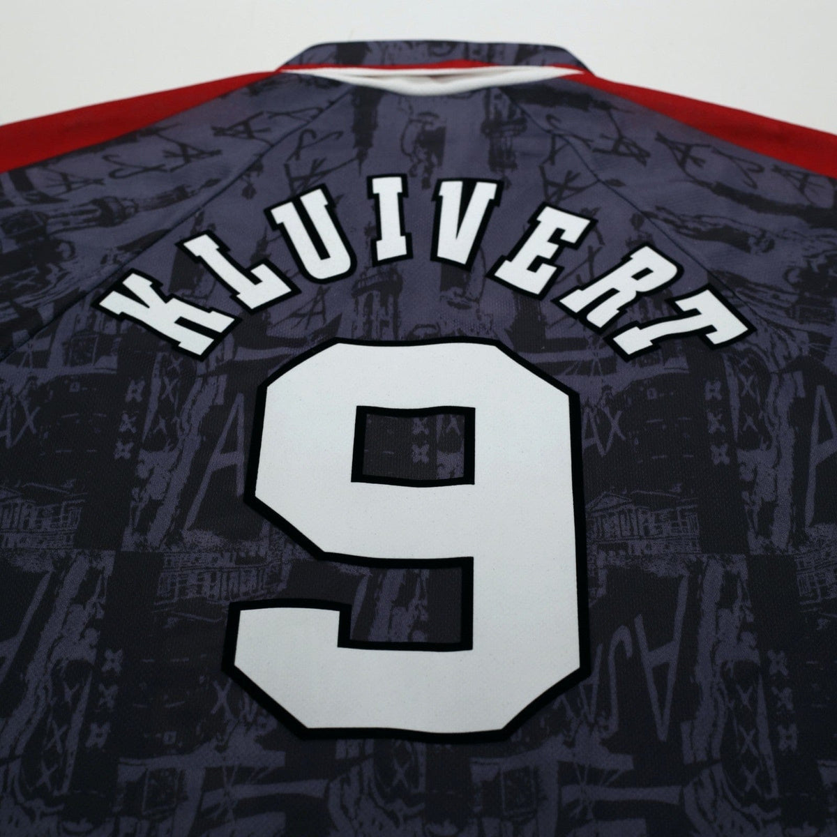 1996/97 Kluivert #9 Ajax Vintage Umbro Away Football Shirt (M)