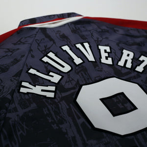 1996/97 Kluivert #9 Ajax Vintage Umbro Away Football Shirt (M)