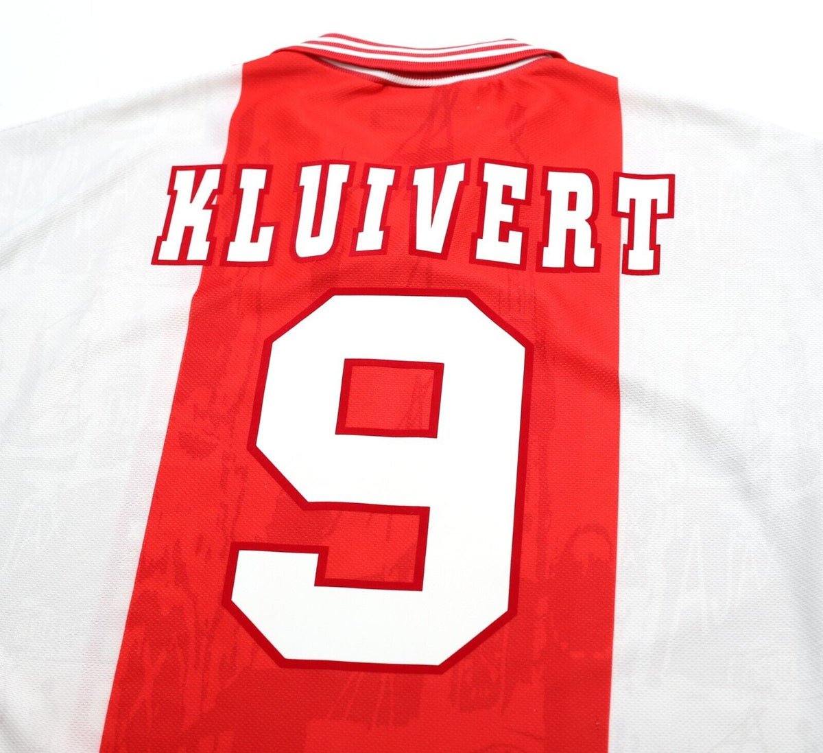 1996/97 KLUIVERT #9 Ajax Vintage Umbro Home Football Shirt Jersey (M)