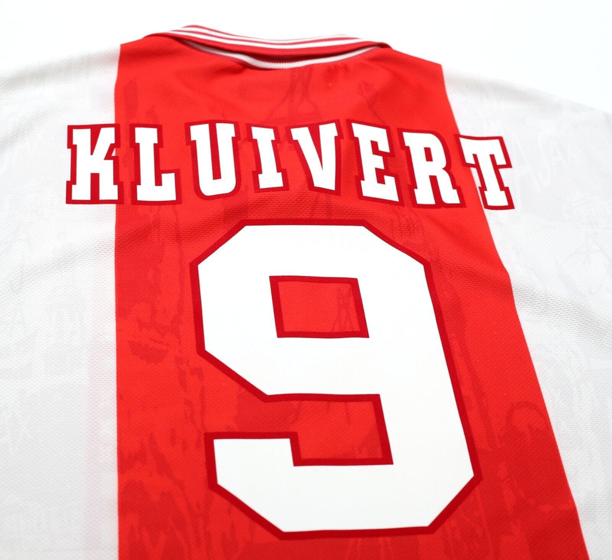 1996/97 KLUIVERT #9 Ajax Vintage Umbro Home Football Shirt Jersey (M)