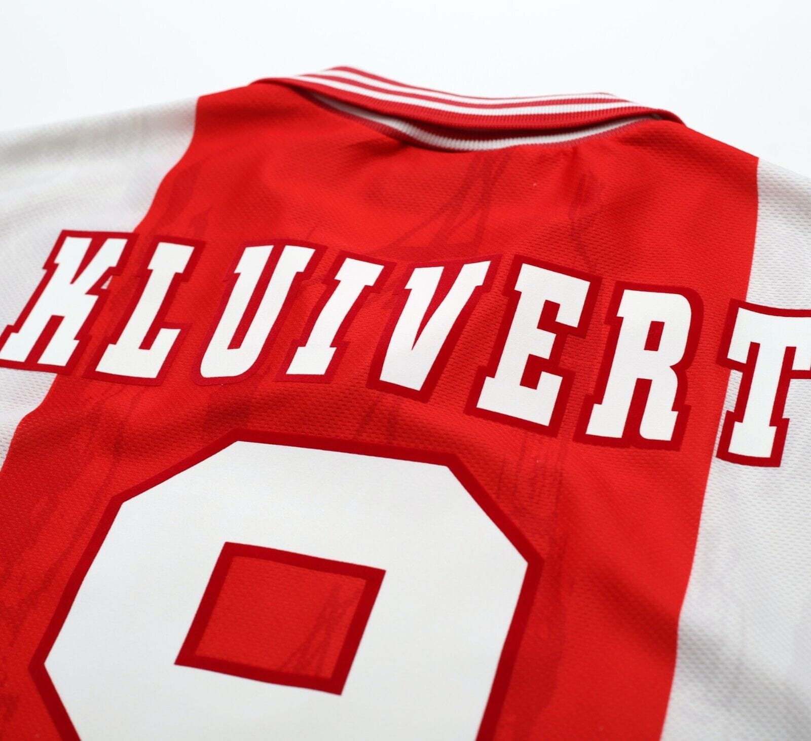 1996/97 KLUIVERT #9 Ajax Vintage Umbro Home Football Shirt Jersey (M)