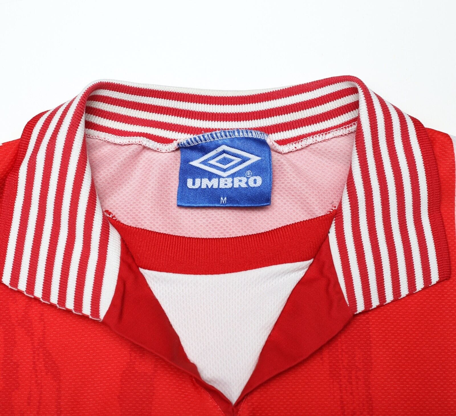 1996/97 KLUIVERT #9 Ajax Vintage Umbro Home Football Shirt Jersey (M)