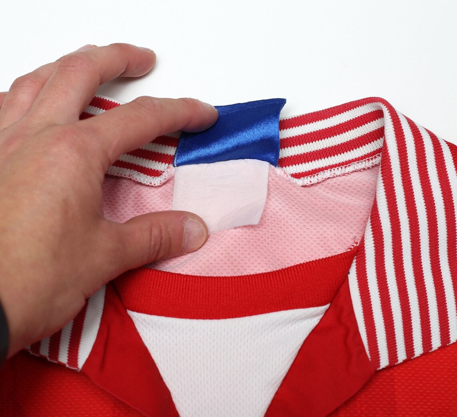 1996/97 KLUIVERT #9 Ajax Vintage Umbro Home Football Shirt Jersey (M)