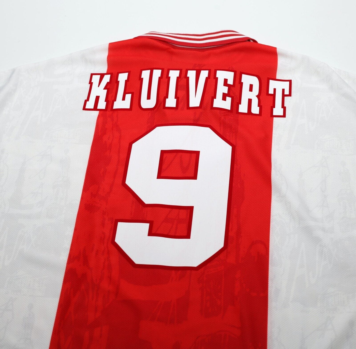 1996/97 KLUIVERT #9 Ajax Vintage Umbro Home Football Shirt Jersey (XL ...