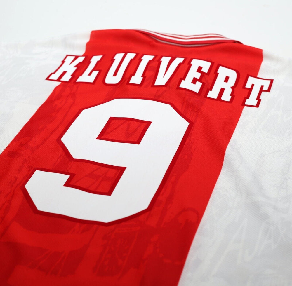 1996/97 KLUIVERT #9 Ajax Vintage Umbro Home Football Shirt Jersey (XL ...