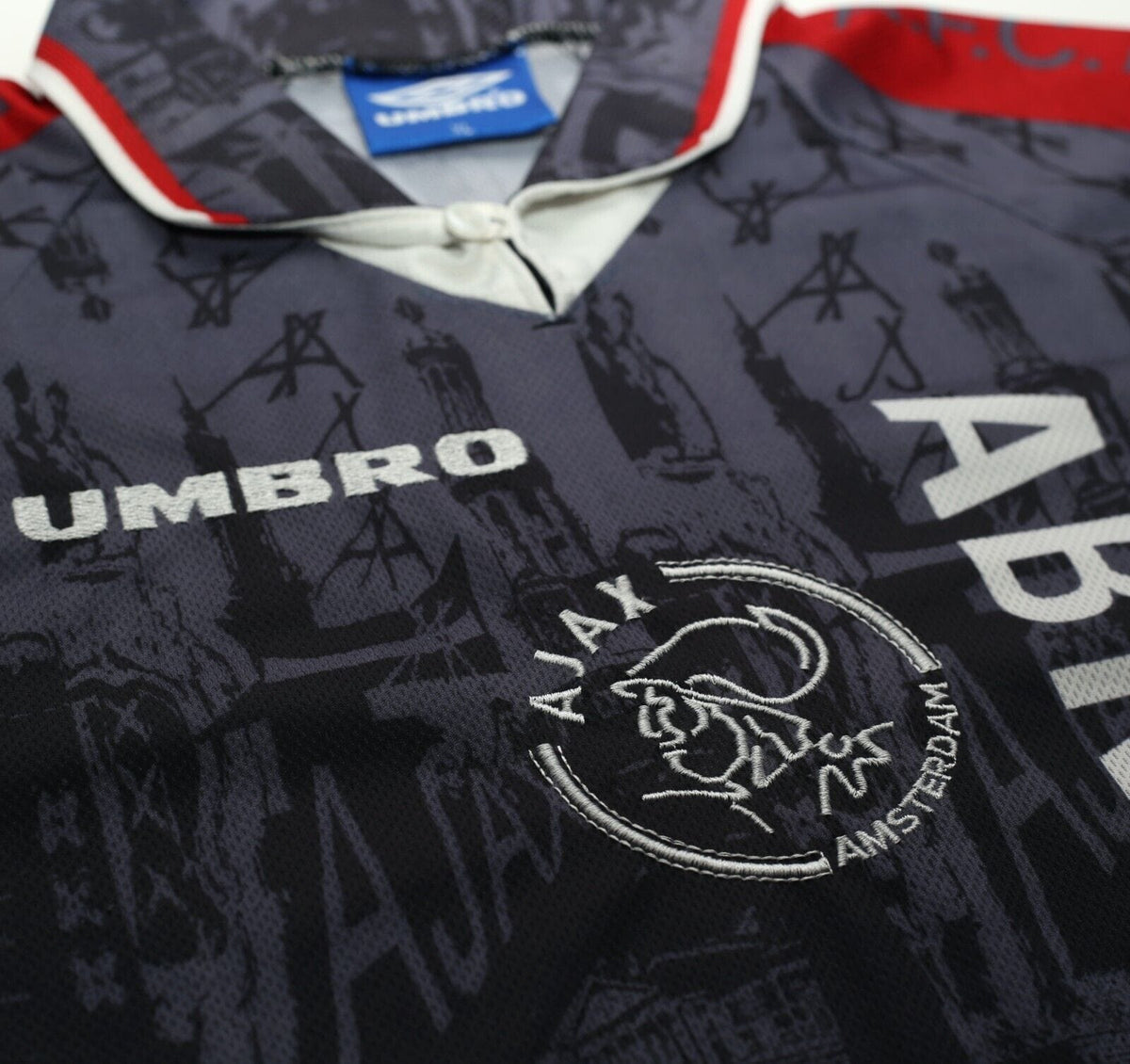 1996/97 LITMANEN #10 Ajax Vintage Umbro Away Football Shirt Jersey (L/XL)