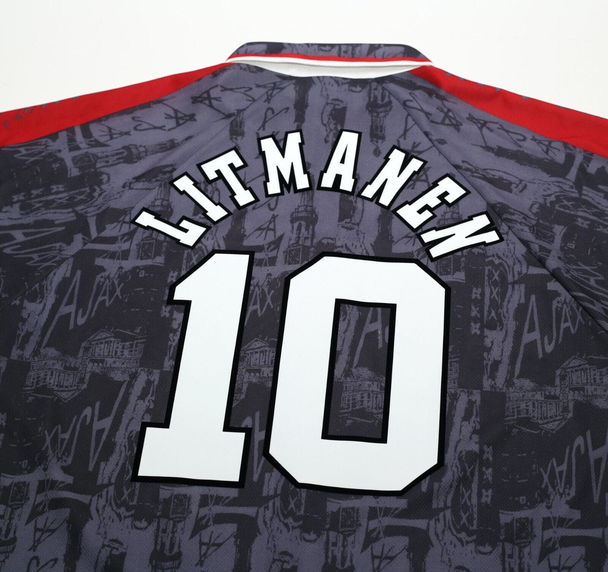 1996/97 LITMANEN #10 Ajax Vintage Umbro Away Football Shirt Jersey (L/XL)